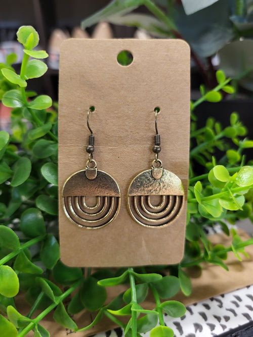 Hollowed Out Round Geometric Dangle Earrings