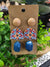 Orange & Blue Irregular Geometric Earrings