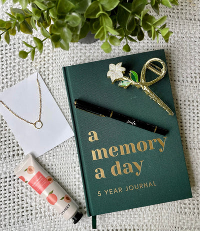 Memory a Day Journal Gift Box Never Give Up, Thinking of You, Gift for Mom, Shippable Gift, Just Because, Get Well Gift, Cancer, Friend