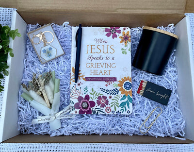 Box of Love for a Grieving Heart with Candle, Gift Box, Sympathy, Grief, Heaven, Memorial, Bereavement Funeral, Angel, Family, Widow