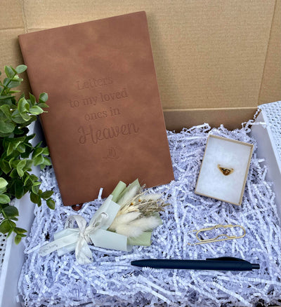 Box of Love When Your Loved One Is In Heaven Mini with Floral Engraved Ring, Grief, Sympathy, Gift, Funeral, Memorial, Faith, Widow